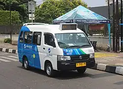 An Mikrotrans angkot operated by Transjakarta in Jakarta