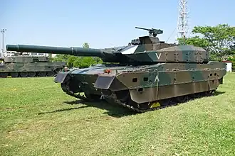 Type 10 tank 120 mm L44 smoothbore cannon developed by Japan Steel Works