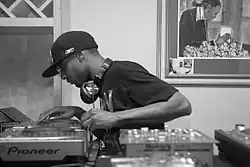 Jon at the turntables
