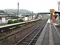 View of the platforms and tracks.