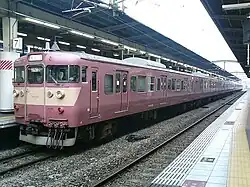 JR Kyushu 415-0 series set FM5 in JNR-era livery, June 2006