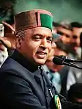 Jai Ram Thakur in Himachali cap.