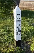 Terminus marker for Senmō Main Line