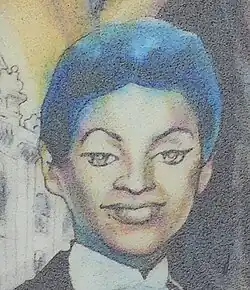 Jackie Shane as depicted on the Yonge Street, Toronto mural: 'the History of Music'.