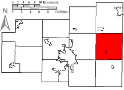 Location of Jackson Township, Allen County, Ohio