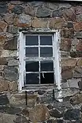 Front window in Carriage house.