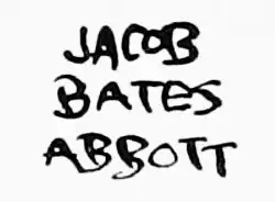 Jacob Bates Abbott's signature, 1947