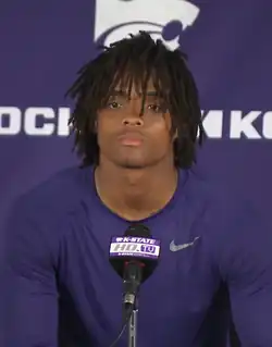 Parrish with the Kansas State Wildcats in 2024