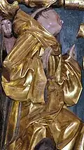 Detail of altar: a Franciscan friar, possibly intended for Brother Jacob the Dacian