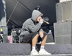Hossler performing at the When We Were Young Fest on October 21, 2023.