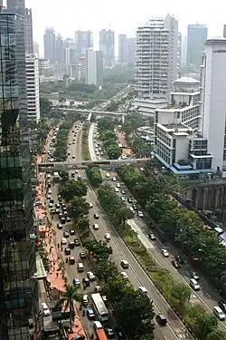 Jalan Jenderal Sudirman in Jakarta