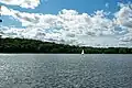 Sailboat on pond, 2013