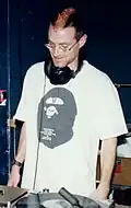 Image 54Electronic musician and DJ James Lavelle dressed in club attire, 1997. (from 1990s in fashion)