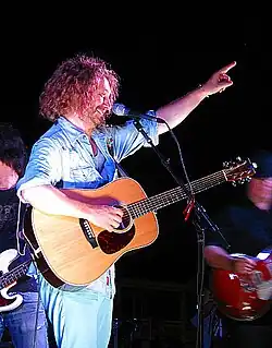 James Maddock playing as part of WBJB Songwriters on the Beach Concert Series in Belmar, NJ in August 2013.