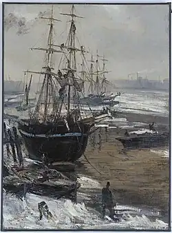 The Thames in Ice by James McNeill Whistler