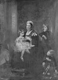 Queen Victoria with three grandchildren, 1872 (Royal Collection)