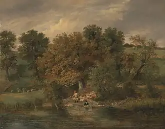 Sheep Washing at Postwick Grove, Norwich (circa 1822), Yale Center for British Art