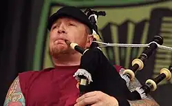 Wallace performing with Dropkick Murphys in 2011
