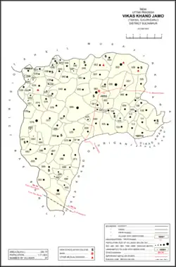 Map showing Jamo (#060) in Jamo CD block