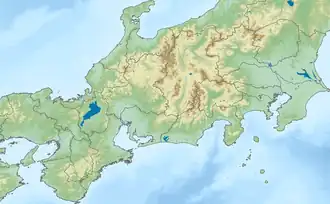 Map showing the location of Fuji-Hakone-Izu National Parks