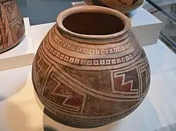 Ramos Polychrome olla with Southwestern designs