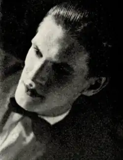 angled, black-and-white image of Jaroslav Moučka
