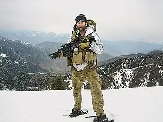 Everman serving with the U.S. Army Special Forces in Afghanistan (from 2013 NYT article)