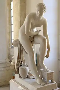Jean-Joseph Espercieux, Greek Woman Preparing to get into a Bath.