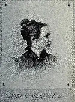 A black and white photo of a young Jeanne Solis