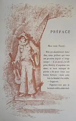 Illustration in sanguine for Les Première Illustrées, Saison Théatricale 1883-1884