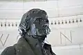 Detail of the statue's head