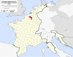 Location of Jemmape in France (1812)