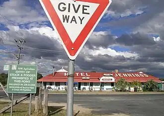Hotel and NSW Agriculture warning