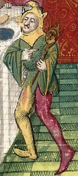 Illumination from a French Lancelot manuscript, c. 1470 (detail)