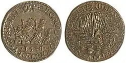 Dordrecht 1588, invincible Armada destroyed, Ø 30 mm.
