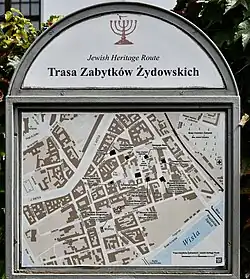 Jewish Heritage Route in Kazimierz, plan
