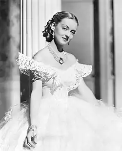 close up photo of classic film actress with "Bette Davis' written across the bottom of the image