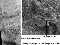 Possible channel bringing sediment to the crater
