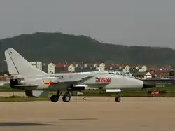 JH-7A of the People's Liberation Army Air Force seen at Yantai Laishan International Airport