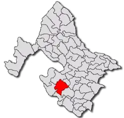 Location in Mehedinți County