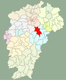 Location in Fuzhou City