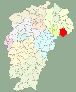 Location in Jiangxi