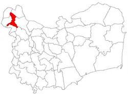 Location in Tulcea County