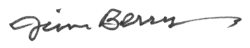 Signature of Jim Berry (cartoonist)