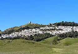 View of Jimena from one of the fields surrounding it.