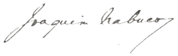 Cursive signature in ink