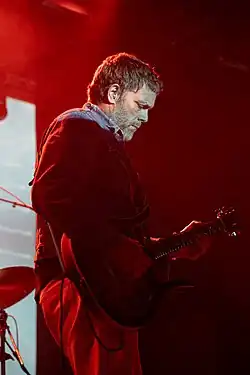 Åhlund performing with Les Big Byrd in 2025