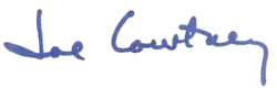 The words "Joe Courtney" written in a signature style
