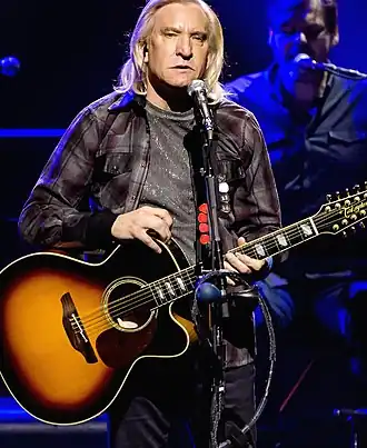 Walsh performing with Eagles at Madison Square Garden in 2019