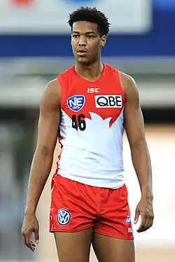 Joel Amartey playing for Sydney in 2018